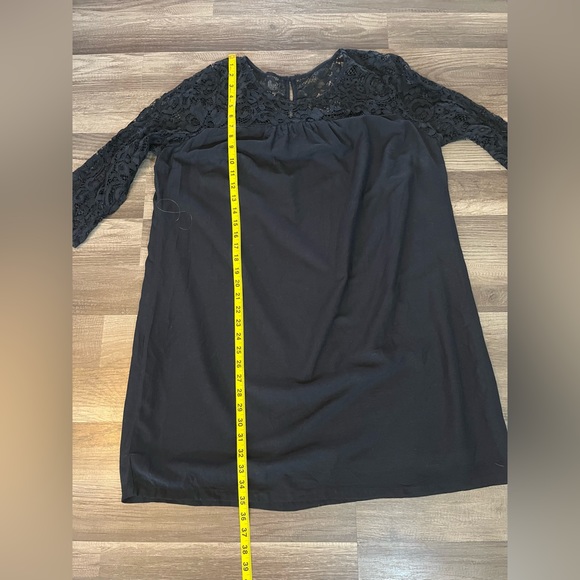 Old Navy Black Shift Dress w/ Top Lace Lining SZ XL - Picture 11 of 12